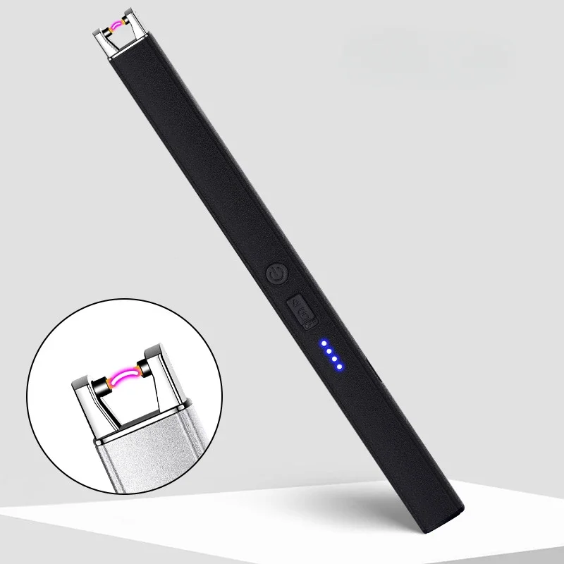 USB Rechargeable Lighter Kitchen Electric Arc Ignition Windproof Pulse Flameless Plasma Ignition Candle Lighters Outdoor BBQ 4