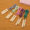 1 Pcs Wooden Handle Skipping Rope Color Random Gym Fitness Equipment School Group Sports Multi Person Jumping Rope color random 3