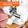 Serger Sewing Machine By American Home, Portable Stitching Machine Easy To Follow 4/3/2 Serger Thread With Differential Feed 4