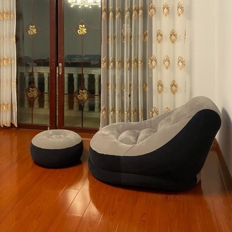 Dormitory Villa Lazy Inflatable Hotel Sofas Bedroom Tatami Apartment Single Sofa Bed Outdoor Travel Folding Sofa Chair for Beach