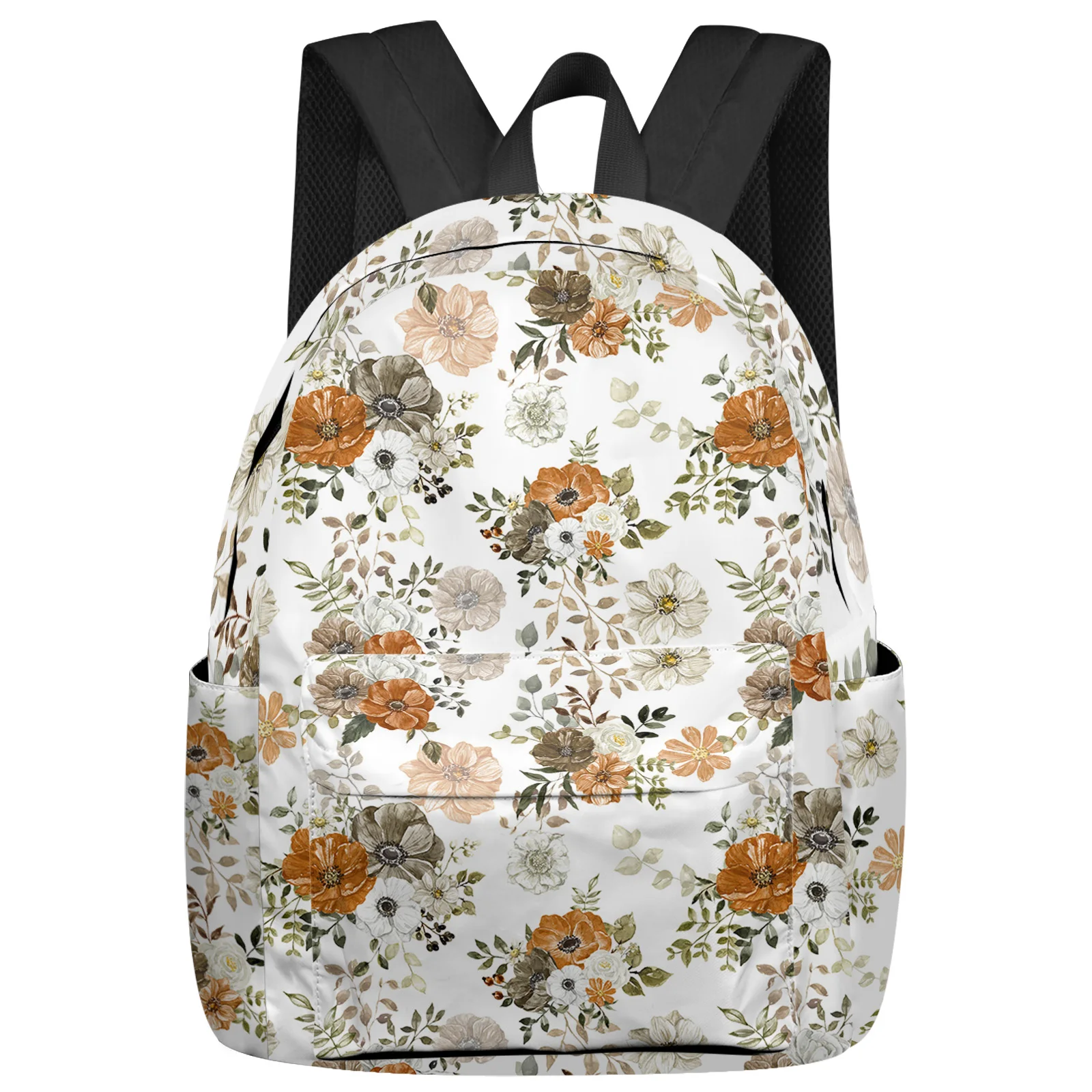 

Autumn Flower Eucalyptus Leaf Texture Backpack School Bags for Teenagers Students Laptop Bag Women's Casual Travel Backpack