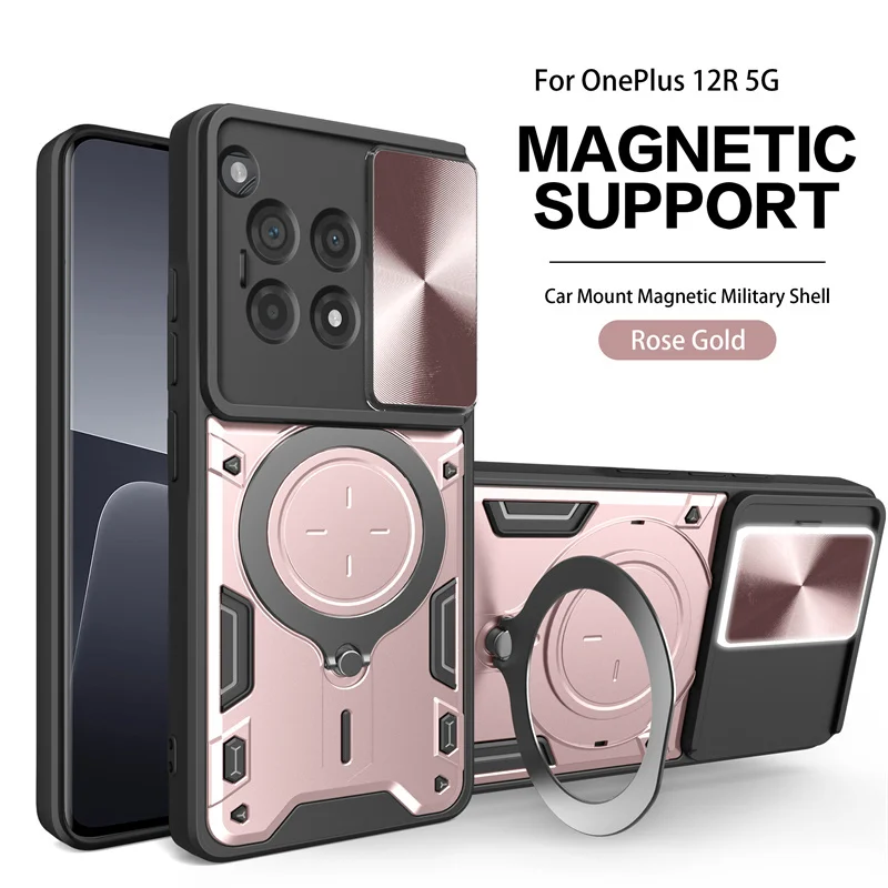 Фото Для Oneplus 12R 12r Автомобильная камера атмосферная лампа задняя крышка стенд бронированная Противоударная полная для OnePlus ACE 3 Защитная фотография №2