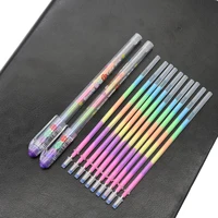 10 Refills + 2 Pen Sets 6 Colors Rainbow Gel Pen School Office Supplies Graffiti Mark Stationery Children Learning Stationery 2