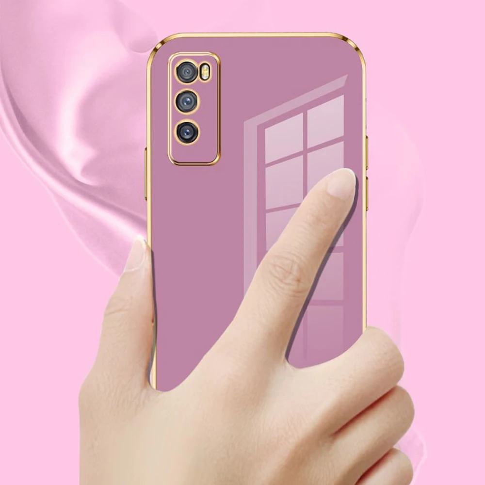 Vivo V20 SE 케이스 Vivo Y70 전화 케이스 V20SE 고급 도금 스트레이트 에지 TPU 소프트 커버 V2022 V2023 카메라 충격 방지 Coque