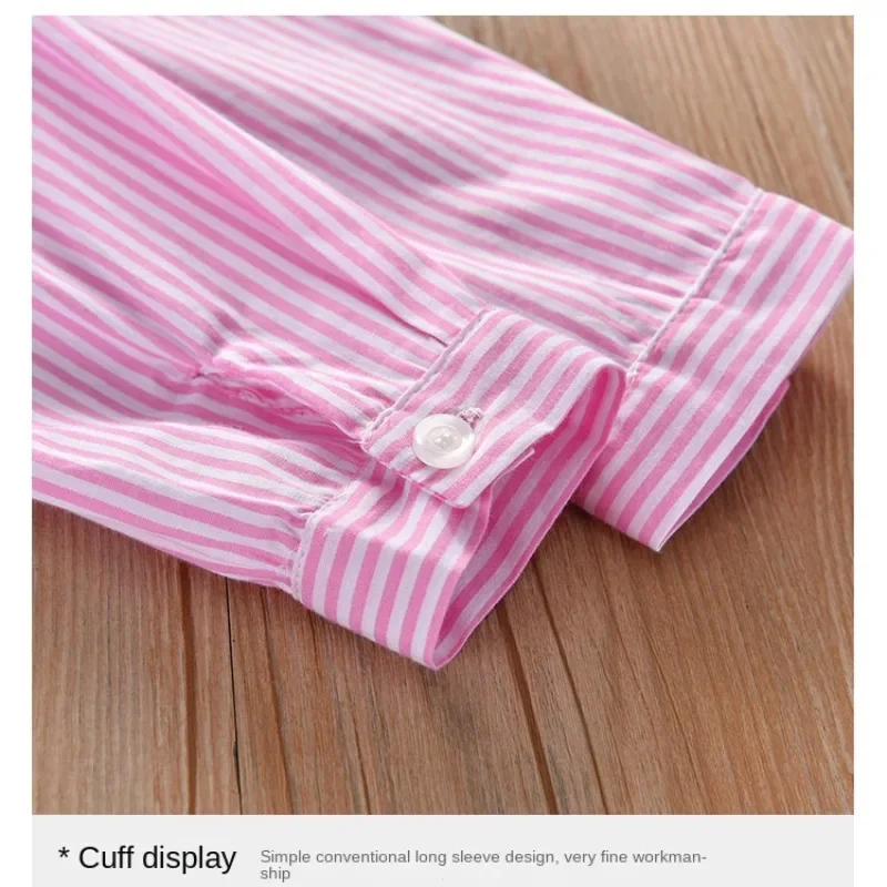 Girls Dress Spring Autumn Stripe Kids Cotton Long Sleeve Regular Style