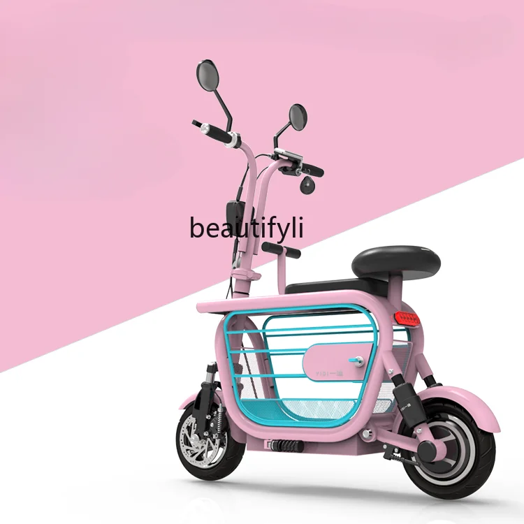 

yj Pet Dog Walking Parent-Child Electric Car Light-Duty Vehicle Women's Lithium Foldable Battery Car