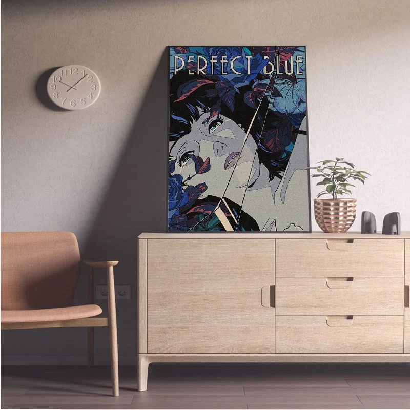 Anime poster Vintage posters Poster prints Anime Perfect Blue Anime Posters Vintage Room Home Bar Cafe Decor Aesthetic Art Wall Painting