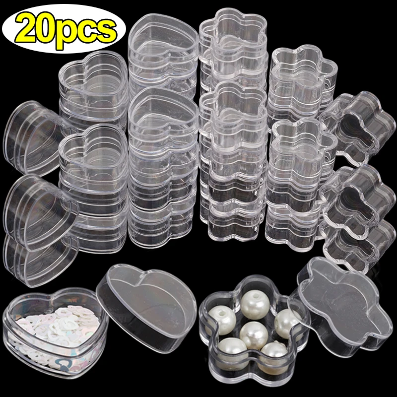 10/20pcs/set 250ml Slime Container Box With Macaron Color Lids Plastic  Clear Storage Box For Fluffy Cloud Clear Crystal Slime - AliExpress