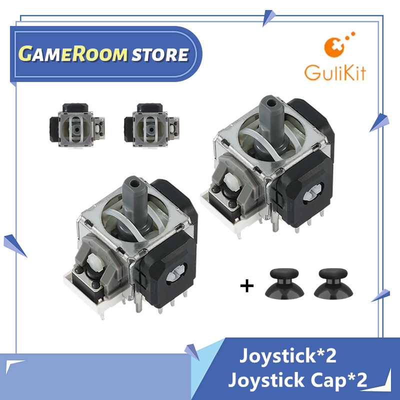 GuliKit TMR Electromagnetic Joystick with Stick Cap for PS4 PS5 Gamepad Repair for Switch Pro Xbox Series Controller Replacement