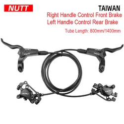Hydraulic Disc Brake Set for MTB Bikes - Includes 22.2mm Handlebar Clamps, 160mm Rotors, Front & Rear Brakes (1 pair  A)