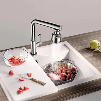 Adaptador universal de torneira de cozinha, 2/3 modos, rotação 360, economia de água, bico de torneira com extensores de filtro, utensílios de cozinha 1