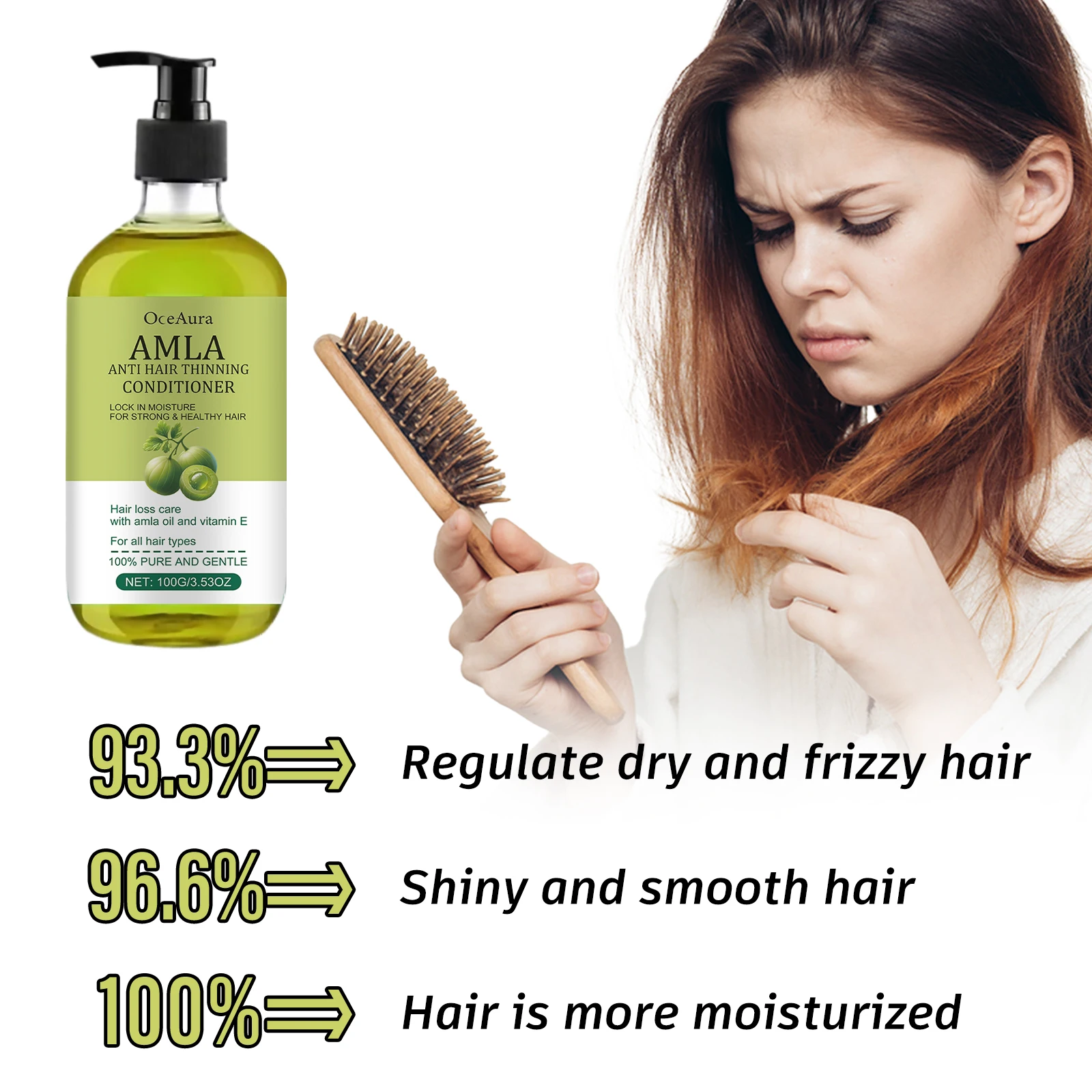Amla Oil Smoothing Nourishing Moisturizing Repair Perm Straighten Dyeing Damaged Hair Care Products hair conditioner For Women