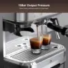 Professional Espresso Machine with Built-In Grinder and Milk Frother, 15 Bar Cappuccino and Latte Maker 3