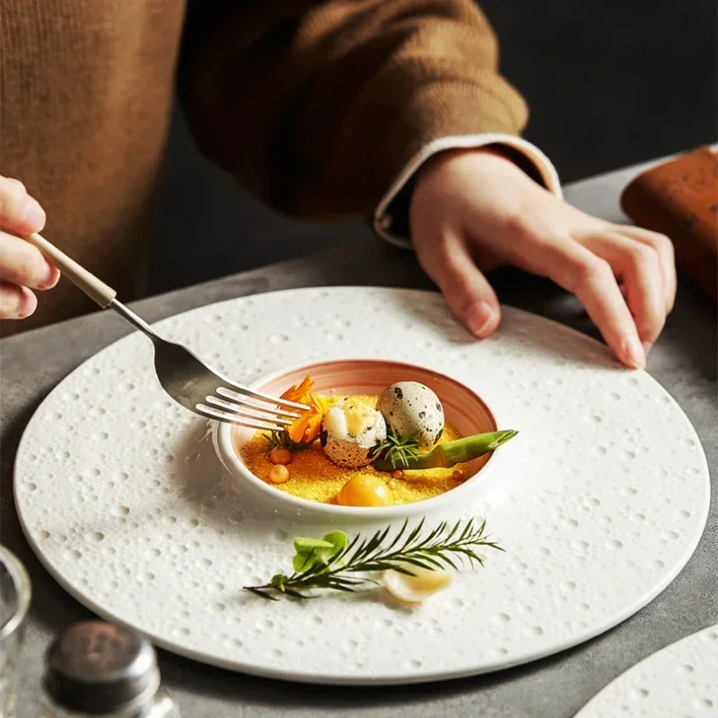 Ceramic Dinner Plate Western Food Hotel Tableware