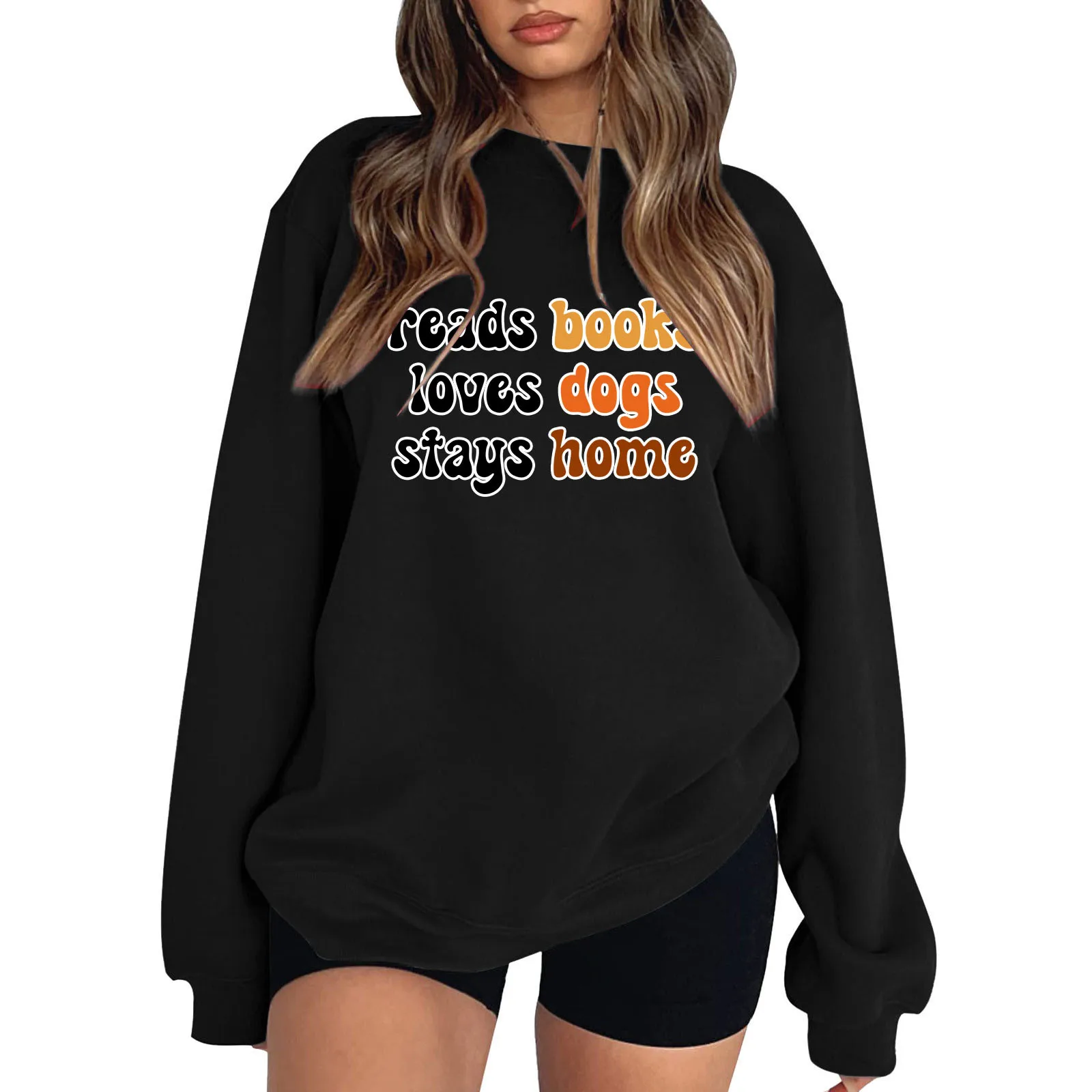 

Oversized Hoodies Women Loose Funny Letters Print Long Sleeve Pullovers Sweatshirts Goth Vintage Y2k Aesthetic Hoodies Tracksuit