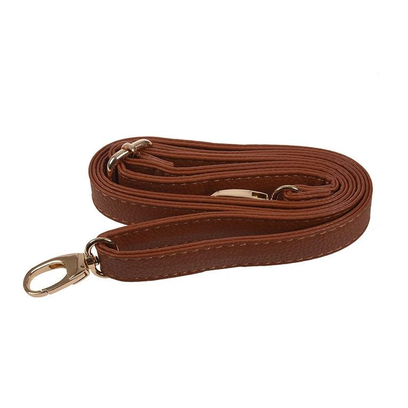 

3X DIY Replacement Leather Bag Shoulder Strap Handle Cross Body Adjustable 140 X 2Cm, Brown
