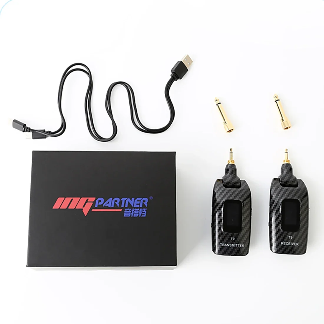

Guitar Wireless Receiver Transmitter Audio Guitar Wireless System with 6.35 Adapter Charging Line Parts Built-In Rechargeable