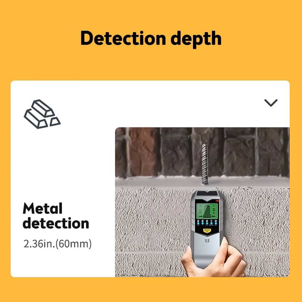 SH402 Electronic Detector Wall Stud Finder Sensor Wall Scanner Edge Center Detect Wood Beam/Metal/AC Live Wires Inside The Wall 5