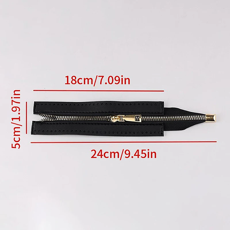 DIY Zipper For Woven Bag Hardware PU Leather Zipper Sewing Accessories Metal Zipper For Clothes Shoes Supplies