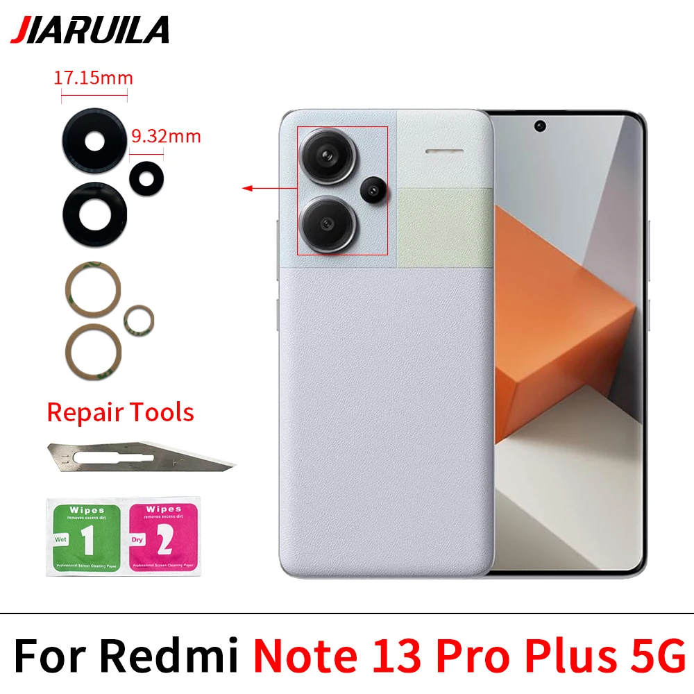 Premium Rear Back Camera Glass Lens Replacement with Adhesive