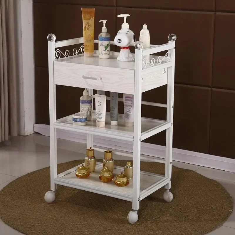 

Beauty Tool Cart Salon Trolley Rolling Hairdressing Nordic Salon Trolley Serving Tea Carrito Auxiliar Beauty Furniture HDTC