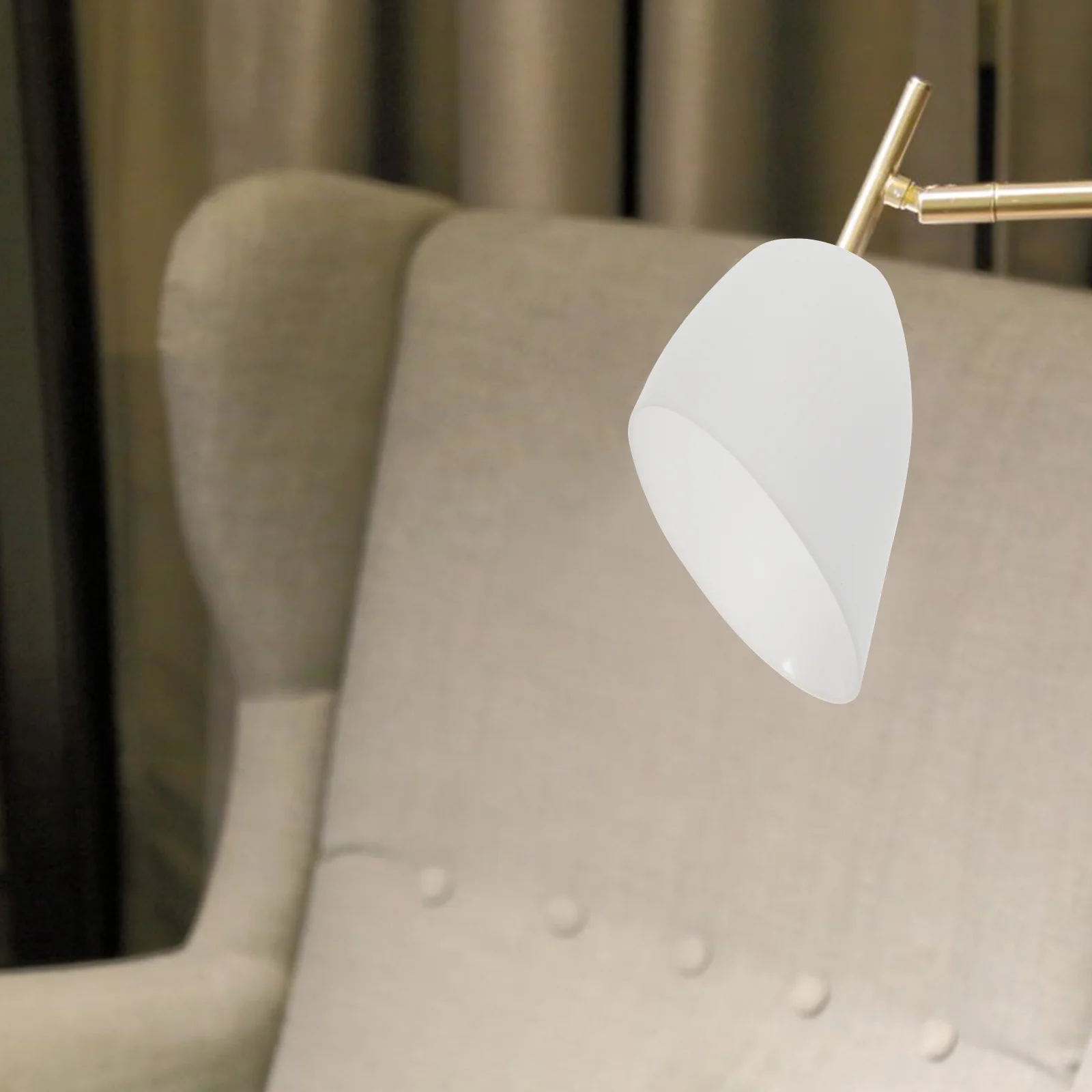 

4 Pcs White Pendant Lights Plastic Lampshade Set Inclined Head Lampshades Floor Replacement Bowl Simple Cover