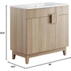 Miles Vanity, White Walnut bathroom sink cabinet 6