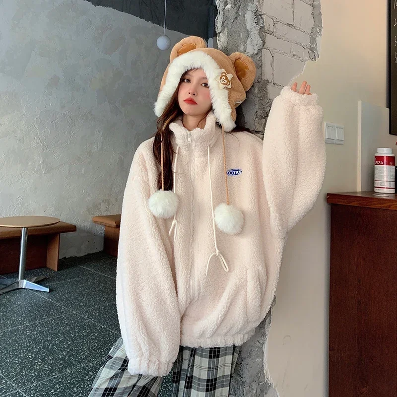 Autumn Winter Cashmere Imitation Fleece Maternty Nursing Hoodies Chic Ins Breastfeeding Sweatshirt For Pregnant Women Tops