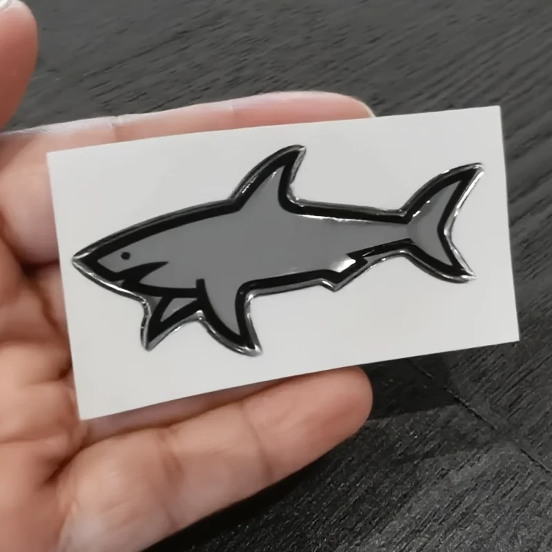 Shark Fish Emblem Sticker Badge Fender Decal for Universal Vehicle SUV Motorcycle Bike Accessories