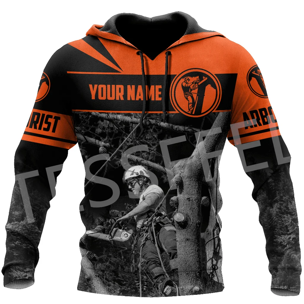 Nome Personalizzato Arborist Logger Motosega Carpenter Worker Tattoo Streetwear 3Dprint Pullover Harajuku Jacket Casual Funny Hoodies 17