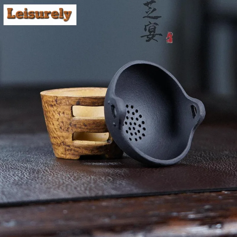 Yixing Zisha Cauldron Tea Separator Infusor Retro Tea Strainer Dispenser Household Tea Maker Tea Filter Drinkware Ornaments Gift