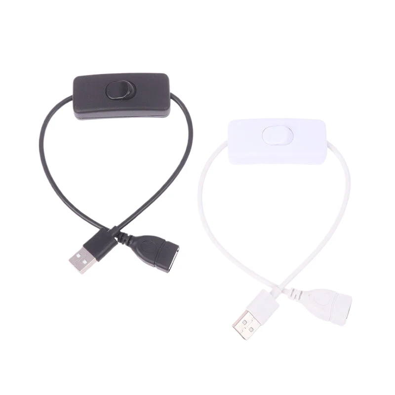 1pc USB Switch Extension Cable Support Data Transmit And Power Supply With On/Off Power Switch For LED Strips, USB Devices