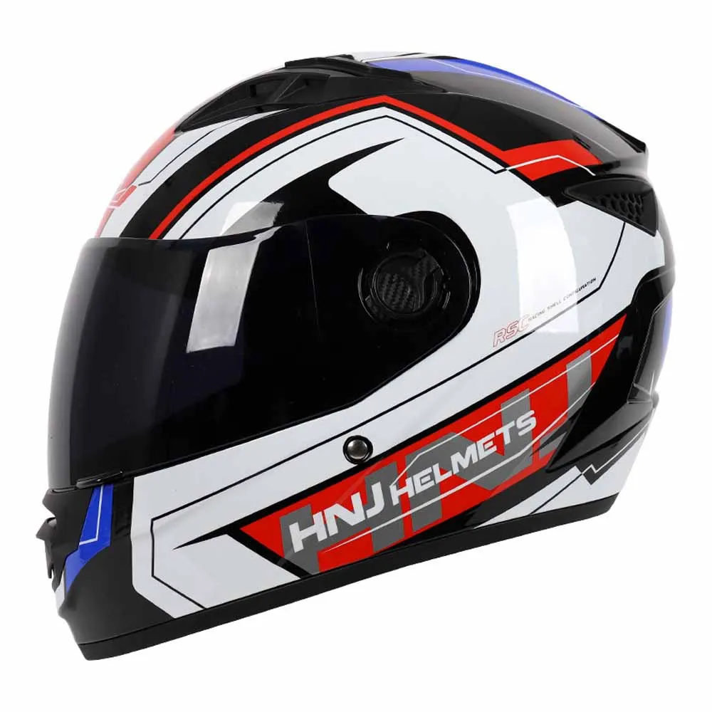 

Free Size Red Blue Full Face Biker Helmet Wear-Resistant Head Protection Breathable Motocross Kask Anti-Fall Motorcycle Supplies