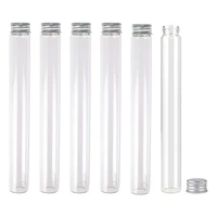 24pcs 25x230mm 3 oz Empty Glass Bottles With Screw Aluminum Cap Long Glass glycyrrhiza sweets bottle Vials Stand 90ml Vase Jars 1