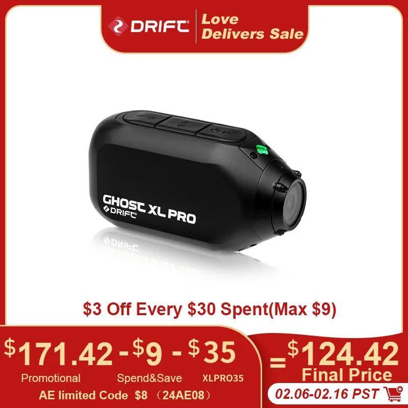 Drift Ghost Xl Pro 4K Plus Hd Sports Action Camera 3000Mah Ipx7 Impermeabile Wifi Casco Fotocamera Per Moto Bicicletta Video Cam