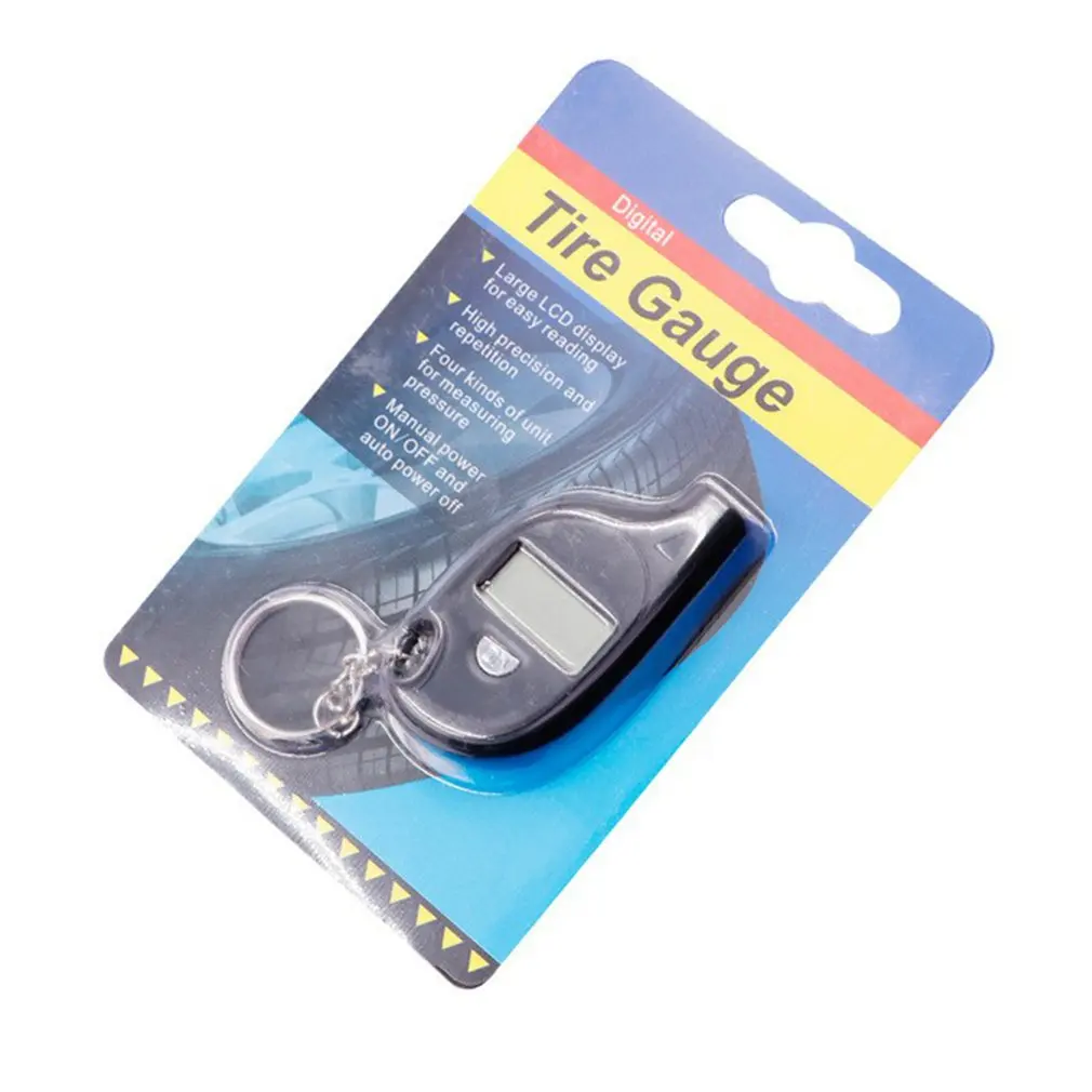 Mini Keychain Portable Digital LCD Tire Tyre Wheel Air Pressure Gauge Tester Procession Tool