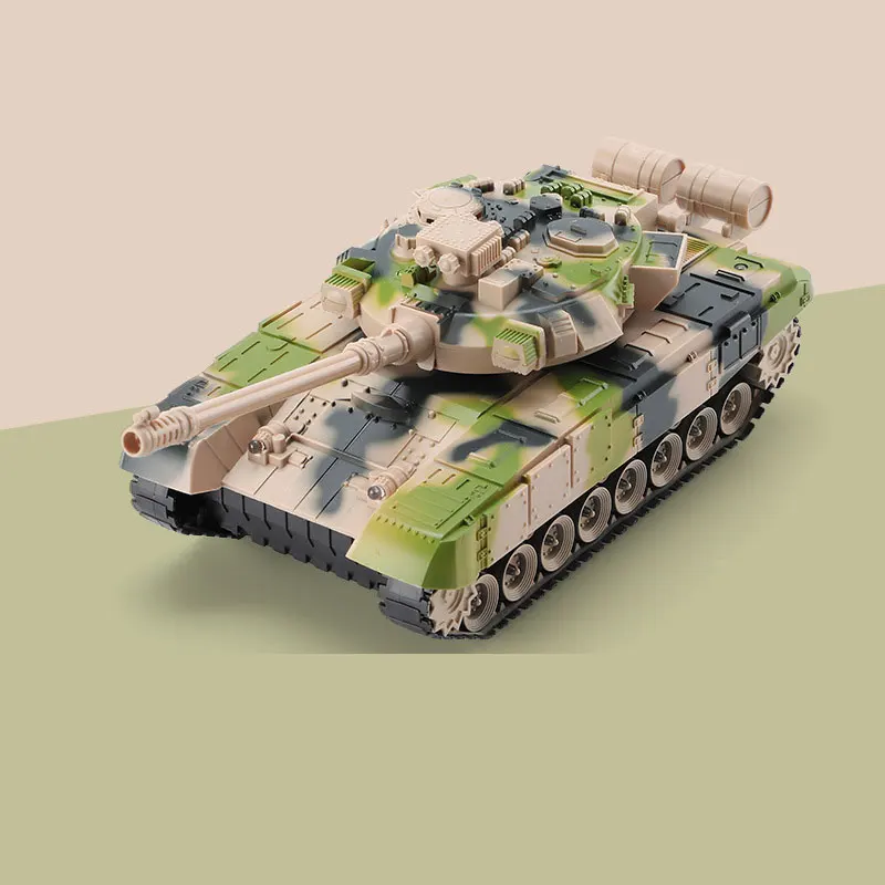 RC Tank Military War Remote Control Car With Sound Light Music Model Electric Rechargeable Tank Electronic Boy Toys Kids Gift 4