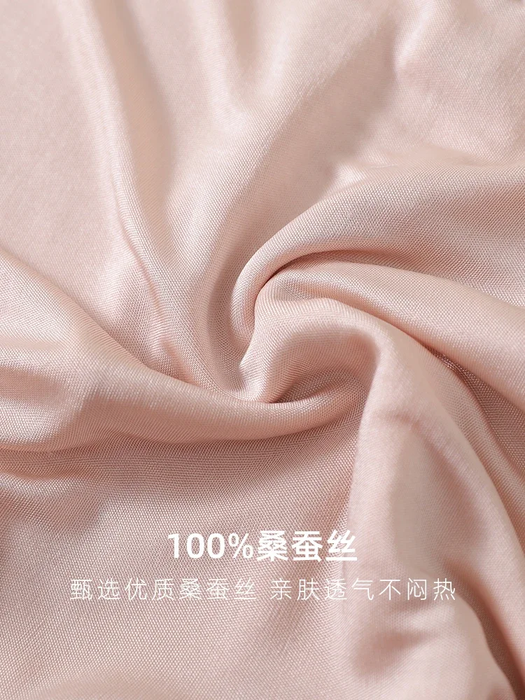 100% mulberry silk underwear men's summer breathable comfortable four corners loose large size short shorts TP108 6