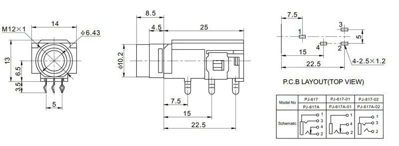 Input Jack 1pcs for Roland Cube Replacement-Roland part #13449275