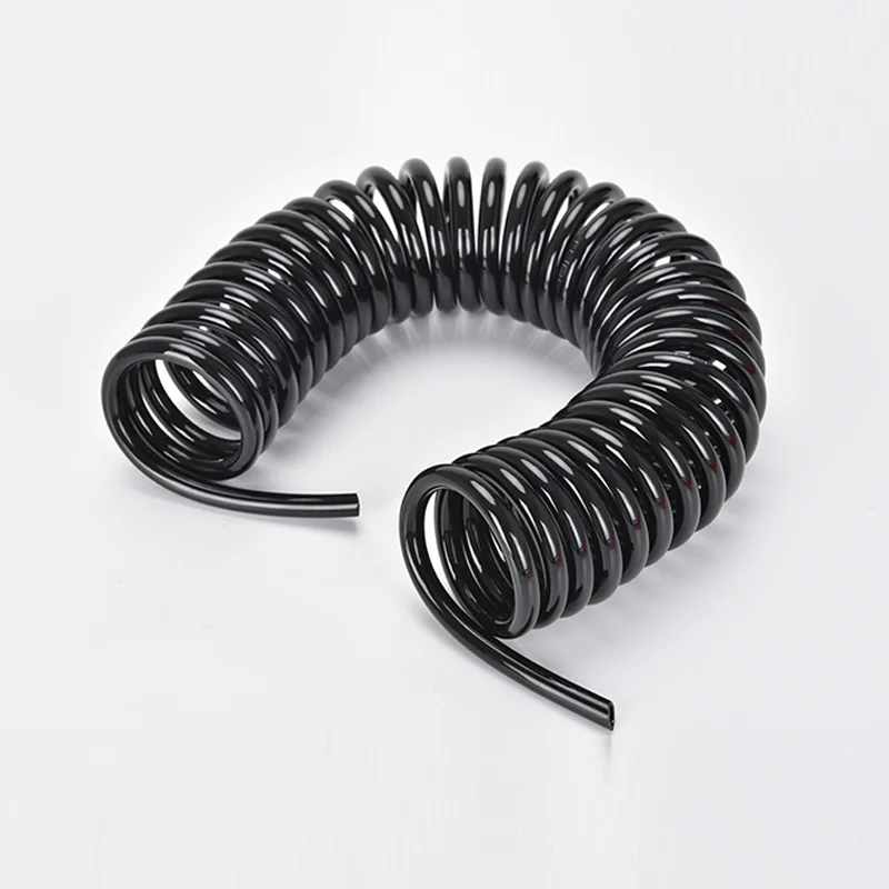 15m 8x5mm Flexible PU Hose Spring Tube Black For Air Compressor Fast FREE Shipping High quality