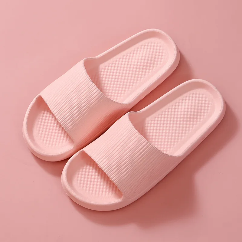 Fashion Men's Women's Bathroom Slippers Home Shower Shoes for Women Men Anti-Slip Sandals EVA Thick Sole Bath Flip-Flops Couples 5