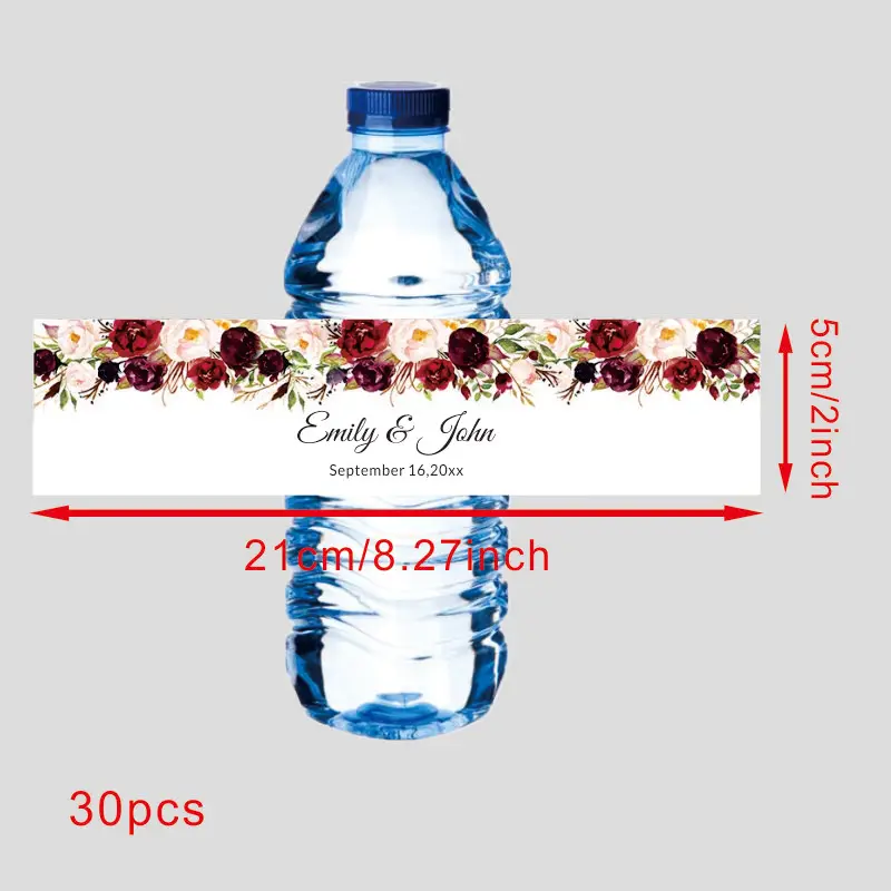 Custom 30 pieces Celebration label Personalized bottle label sticker Custom name text sticker
