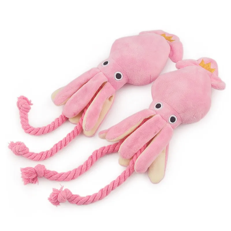 Plush Squid Chew Toy for Dogs 2