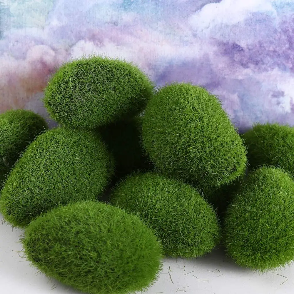 12 PCS Artificial Moss Rocks Decorative Artificial Fake Rock Fake