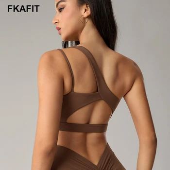High Quality One Shoulder Tube Top For Sports Backless Underwear Wire Bra Full Cup Breathable Bralette Bras For Women Brassiere