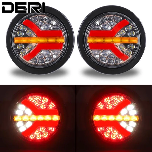 Feux arrière de remorque à LED, feux de freinage, clignotants arrière,  lampe à barrage, feux arrière pour camion Kamaz, camion, tracteur, 12V, 2  pièces - AliExpress