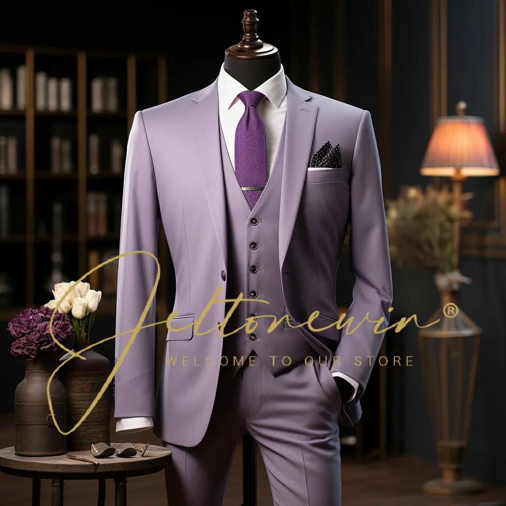 

Мужской стиль для жениха, облегающий смокинг, Женская рабочая одежда, костюмы из 3 предметов (пиджак + брюки + жилет) Трапеция