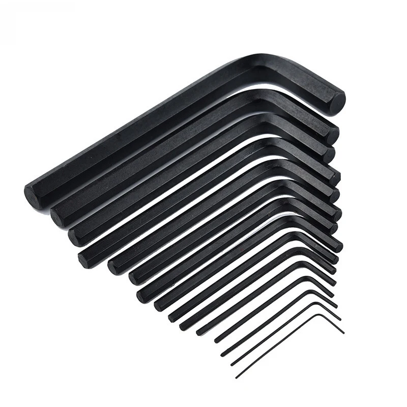30Pcs Hex Key Allen Wrench Set SAE Metric 0.028-3/8 Inch 0.7-10mm Long Arm Cr-V Steel Hand Tool Kit for Repair and Maintenance