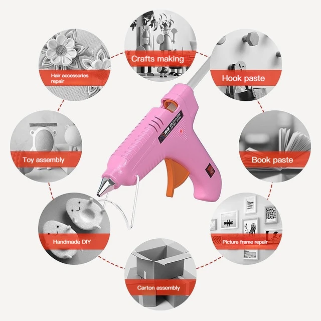 70W Mini Hot Melt Glue Gun with 7mm Glue Sticks - DIY and Repair Tool 2