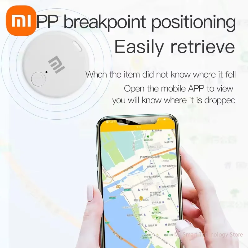 Xiaomi Portable Mini GPS Bluetooth Anti Lost Tracker for Old Men Kid Pet Bluetooth 5.0 Mobile Key Round Tracking Smart Locator anti lose tracker smart bluetooth locator